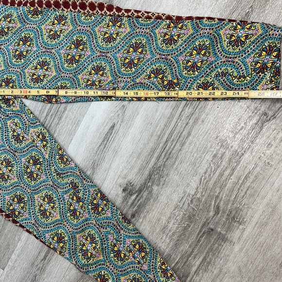 Blue Epic Bohemian Artsy Hippie Coastal Flowy Pocket Pants Yoga Joggers - Picture 6 of 13